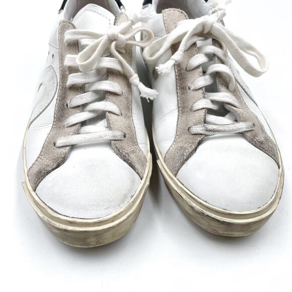 Oliver Cabell Demi Sneakers White Leather Low Top Distressed Sz 36 / 6 US Women - Picture 4 of 10